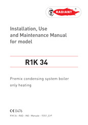 Radiant R1K 34 Installation, Use And Maintenance Manual
