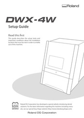 Roland DWX-4W Setup Manual
