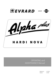 HARDI-EVRARD ALPHA PLUS 3500 Operating And Maintenance Manual