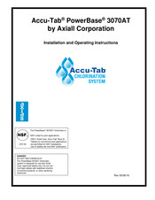 Axiall Accu-Tab PowerBase 3070AT Installation And Operating Instructions Manual