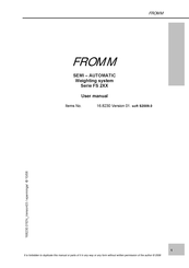 Fromm FS 2 Series User Manual
