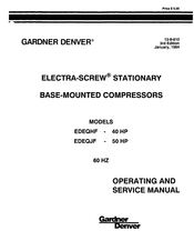 Gardner Denver Electra-Screw EDEQHF Operating And Service Manual