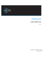 ETC EchoTouch User Manual