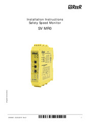 Reer SV MR0 Installation Instructions Manual