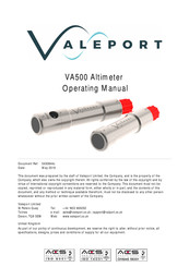 Valeport va500 Operating Manual