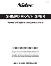 Nidec SHIMPO RK-WHISPER Instruction Manual