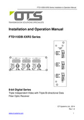 OT Systems FTD110DB-SSR3L Installation And Operation Manual