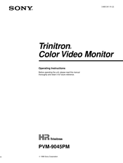 Sony TRINITRON PVM-9045PM Operating Instructions Manual