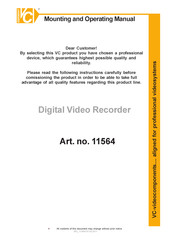 VC 11564 Mounting And Operating Manual