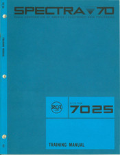 RCA Spectra 70/25 Training Manual