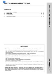 Sime FORMAT DGT HE 12 Installer's Instructions