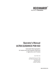 Reichhardt ULTRA GUIDANCE PSR ISO Operator's Manual