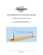 Jaypro Sports PVB-2500 Installation And Operating Instructions Manual