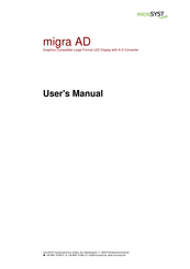 Microsyst migra AD User Manual