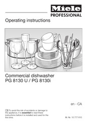 Miele PG 8130 U Operating Instructions Manual