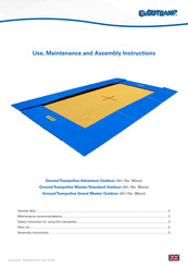Eurotramp Ground Trampoline Master/Standard Outdoor Use, Maintenance And Assembly Instructions
