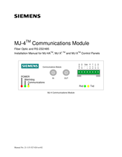 Siemens MJ-4 Series Installation Manual