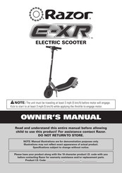 Razor E-XR Owner's Manual