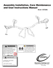 skywalker sports STT200 Assembly Installation, Care Maintenance And User Instructions Manual
