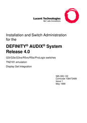 Lucent Technologies Definity Audix System Installation And Administration Manual
