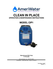 AmeriWater CIP1 Operation & Maintenance Instructions Manual