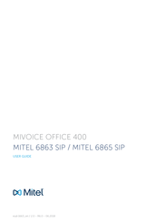 Mitel 6863 SIP User Manual