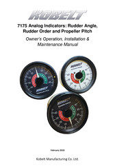 Kobelt 7175 Owner's Operation, Installation & Maintenance Manual