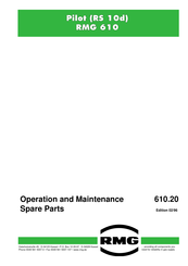 RMG RMG 610 Operation And Maintenance, Spare Parts