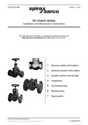 Spirax Sarco GXM16Z Installation And Maintenance Instructions Manual