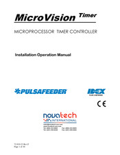 Novatech Pulsafeeder MicroVision Timer Installation & Operation Manual