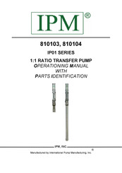 IPM IP01 Series Operationing Manual With Parts Identification