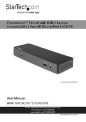 StarTech.com TB3CDK2DPUE User Manual