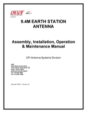 ASC Signal CPI 9.4M Assembly, Installation, Operation & Maintenance Manual