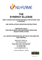 Nu-Flame SYNERGY ELLESSE Use, Installation & Servicing Instructions