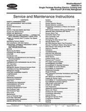 Carrier WeatherMaster 50HC04 Service And Maintenance Instructions