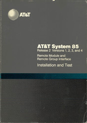 At&T System 85 Installation And Test