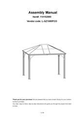 Sunjoy L-GZ1080PCO Assembly Manual