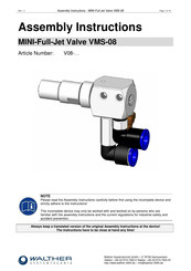Walther Systemtechnik VMS-08 Assembly Instructions Manual