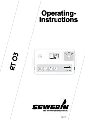 sewerin RT 03 Operating Instructions Manual