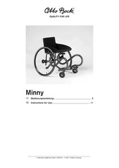 Otto Bock Minny Instructions For Use Manual