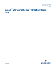 Emerson Daniel Ultrasonic 100 Series Installation Procedure