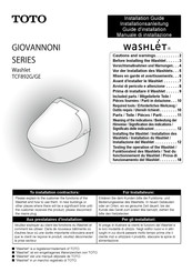 Toto Giovannoni TCF892GE Installation Manual