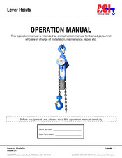 aci LH-060 Operation Manual