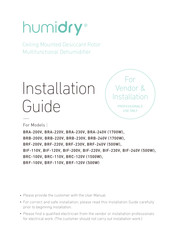 Altrason Humidry BIF-240V Installation Manual