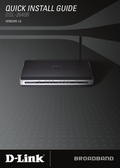 D-Link DSL-2640B Quick Install Manual