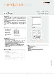 Bticino HS 4891 Technical Sheet