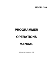 Sequential 700 Operation Manual