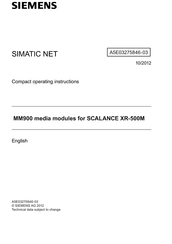 Siemens SIMATIC NET MM992-4PoE Compact Operating Instructions