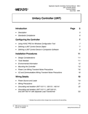 Metasys UNT110-1 Technical Manual