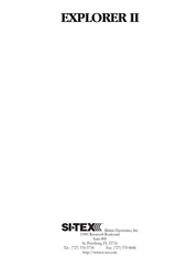 Si-tex EXPLORER II Manual